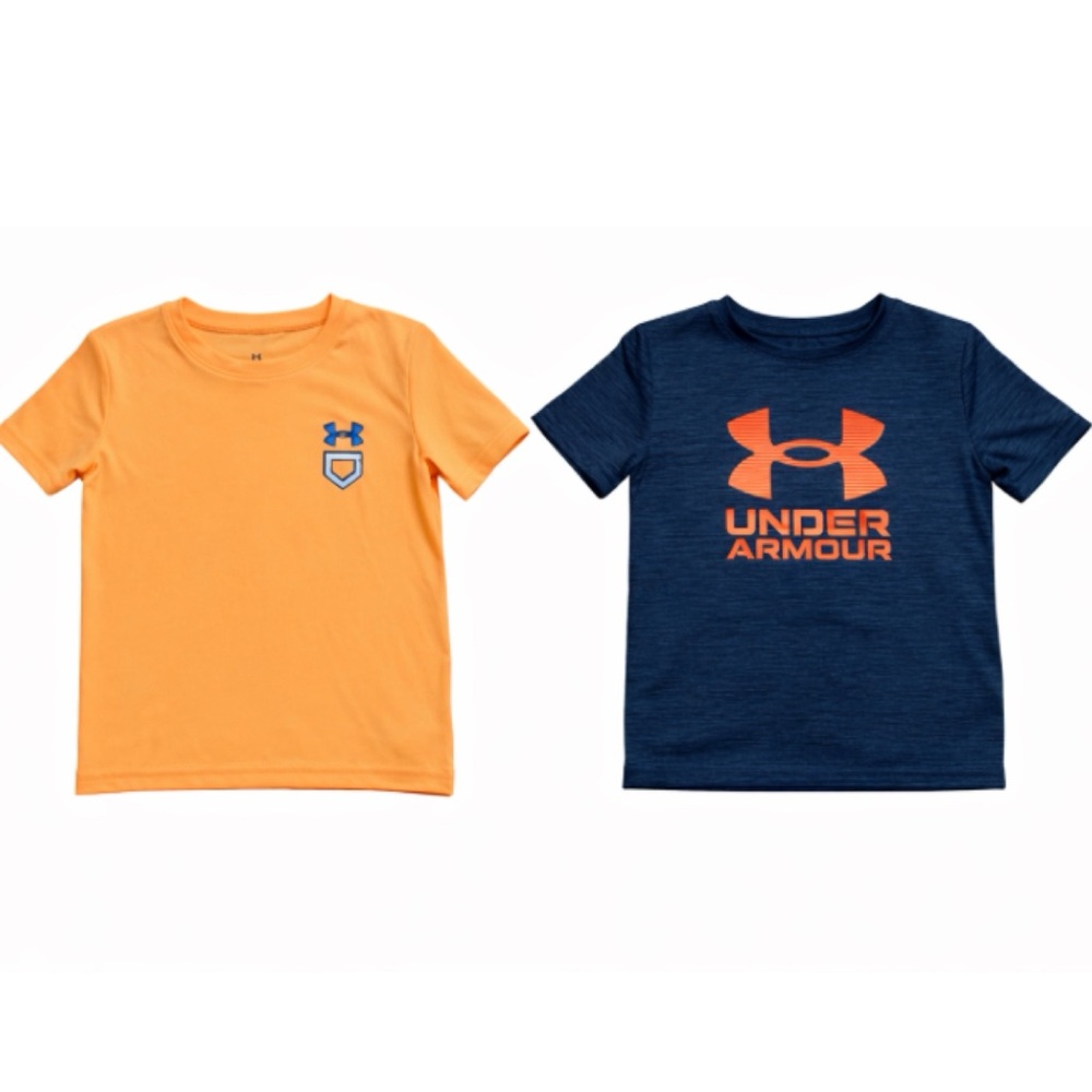 🚩SALE TWO UNDER ARMOUR BOYS  T-SHIRT SIZE 4